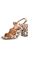 ZIMMERMANN ELIOT SANDALS 85MM CHOCOLATE LEOPARD