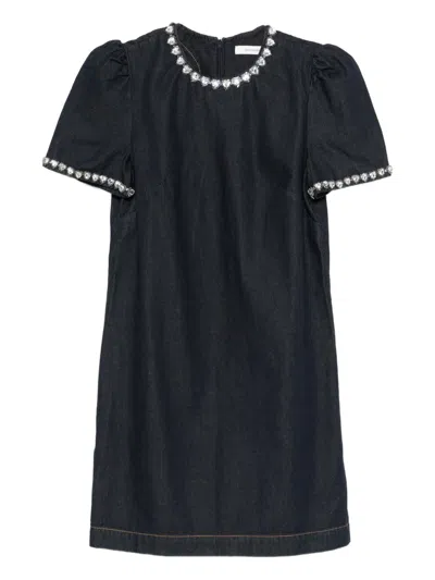 ZIMMERMANN EMBELLISHED DENIM MINI DRESS