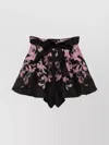 Zimmermann Dawning Belted Floral-print Linen And Silk-blend Shorts