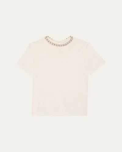 Zimmermann Embellished Short-sleeve Tee In White
