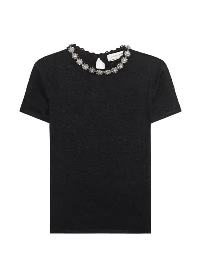 Zimmermann Embellished T-shirt In Black