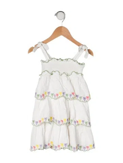 Pre-owned Zimmermann Babies' Embroidered Accent Sleeveless Dress In White
