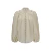 Zimmermann Womens Ivory Lucky Embroidered Cotton Blouse