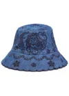 Zimmermann Paisley-embroidered Scallop-edge Bucket Hat In Blue