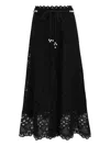 Zimmermann Embroidered Draping Skirt In Black