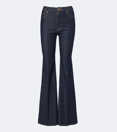 Zimmermann Embroidered Flared Jeans In Blue