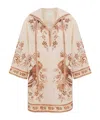 Zimmermann Ascension Hooded Printed Cotton Mini Dress