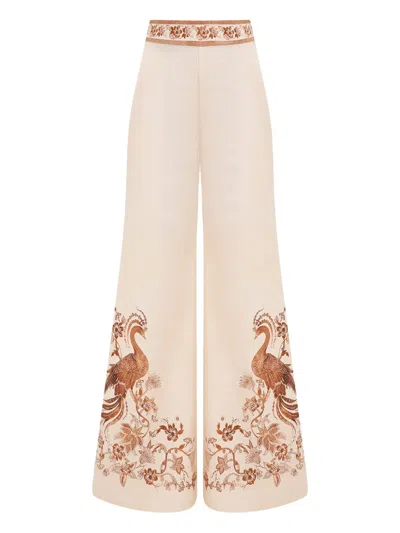 ZIMMERMANN EMBROIDERED TROUSERS