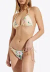 Zimmermann Everley Floral Print Bikini In Yellow