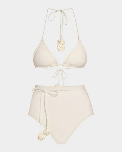 Zimmermann Everley Flower Trim Two-piece Swimsuit