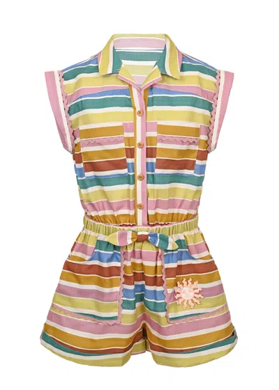 Zimmermann Everley Kids Pocket Playsuit In Multi
