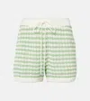 Zimmermann Everley Cotton Blend Knit Shorts In Green
