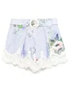 Zimmermann Everley Lace Trim Tuck Short Clothing