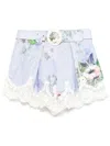 Zimmermann Women's Short Everley | Size 1 | 1803ars255 Color Ltblwcfl In Blue