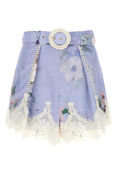 ZIMMERMANN ZIMMERMANN 'EVERLEY LACE TRIM TUCK' SHORTS