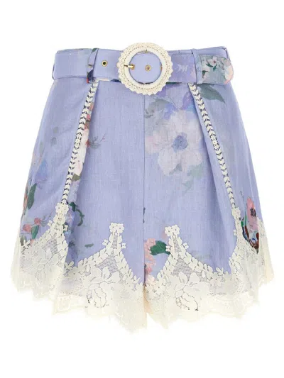 Zimmermann 'everley Lace Trim Tuck' Shorts
