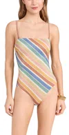 Zimmermann Everley Metallic Stripe 1 Piece Multi Stripe In Multi Stripe