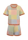 Zimmermann Everley Patchwork Knit Set In Multi