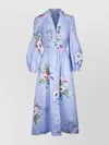 Zimmermann Everley Midi Light Blue Multicolor Dress