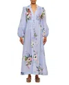 Zimmermann Everley Midi Light Blue Multicolor Dress