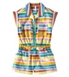Zimmermann Everley Striped Cotton Playsuit In Multicoloured