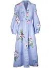 Zimmermann Everley Printed Linen Dress In Multicolour