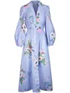 Zimmermann Everley Printed Linen Dress In Multicolour