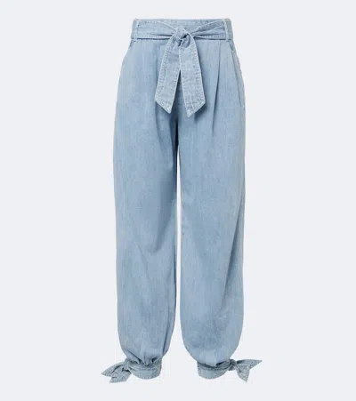 Zimmermann Fairlight Barrel-leg Jeans In Blue