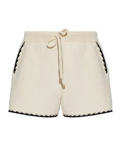 Zimmermann Fairlight Jacquard Knit Shorts In White
