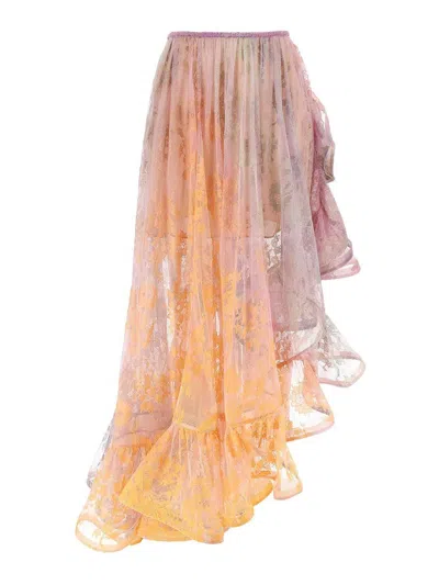 ZIMMERMANN DAWNING LACE BILLOW SKIRT