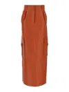 Zimmermann Illustration Midi Skirt In Orange