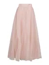 Zimmermann Gathered Tulle Maxi Skirt In Pink