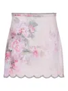 Zimmermann Women Printed Linen Crush Mini Skirt