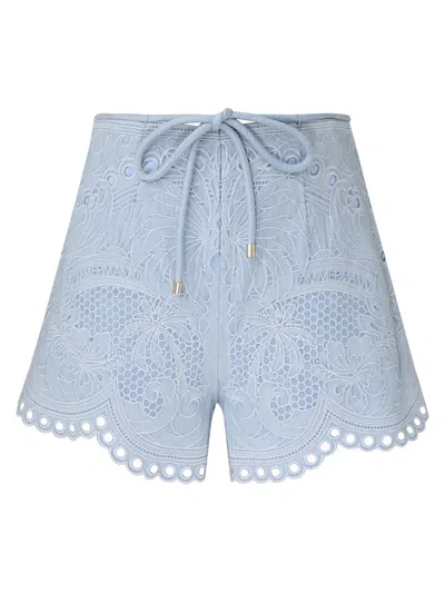 Zimmermann Fashion Forward Mini Shorts In Blue
