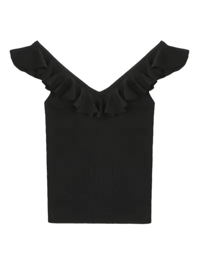 Zimmermann Fine-ribbed Top In Black