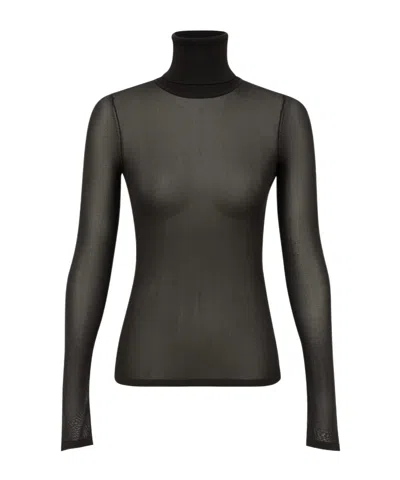 Zimmermann Fine-knit High-neck Top In Black
