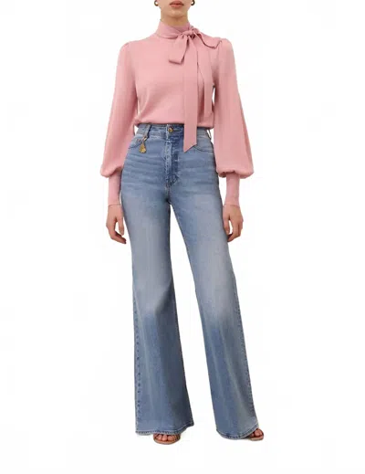 Zimmermann Flare Wide Leg Jeans In Dawn Blue
