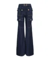 Zimmermann Luna Utility Denim Flared Jeans In Blue