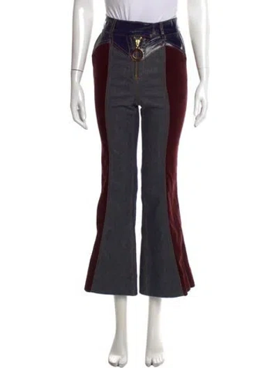 Pre-owned Zimmermann Flared Pants In Blue