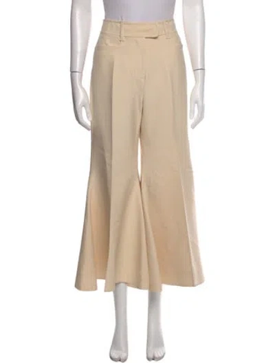 Pre-owned Zimmermann Flared Pants In Neutral