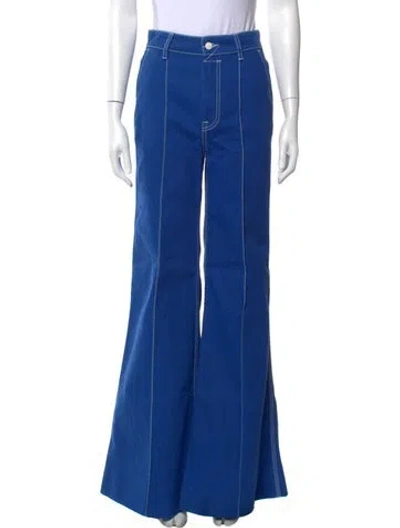 Pre-owned Zimmermann Flared Pants W/ Tags In Blue