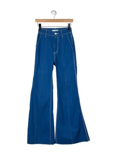 Pre-owned Zimmermann Flared Pants W/ Tags In Blue