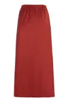 Zimmermann Flared Midi Skirt In Red
