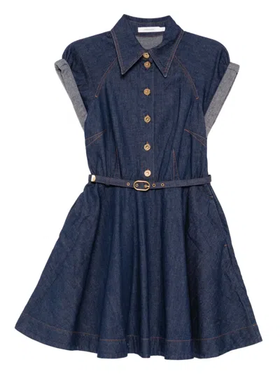 Zimmermann Flip Dress In Blue