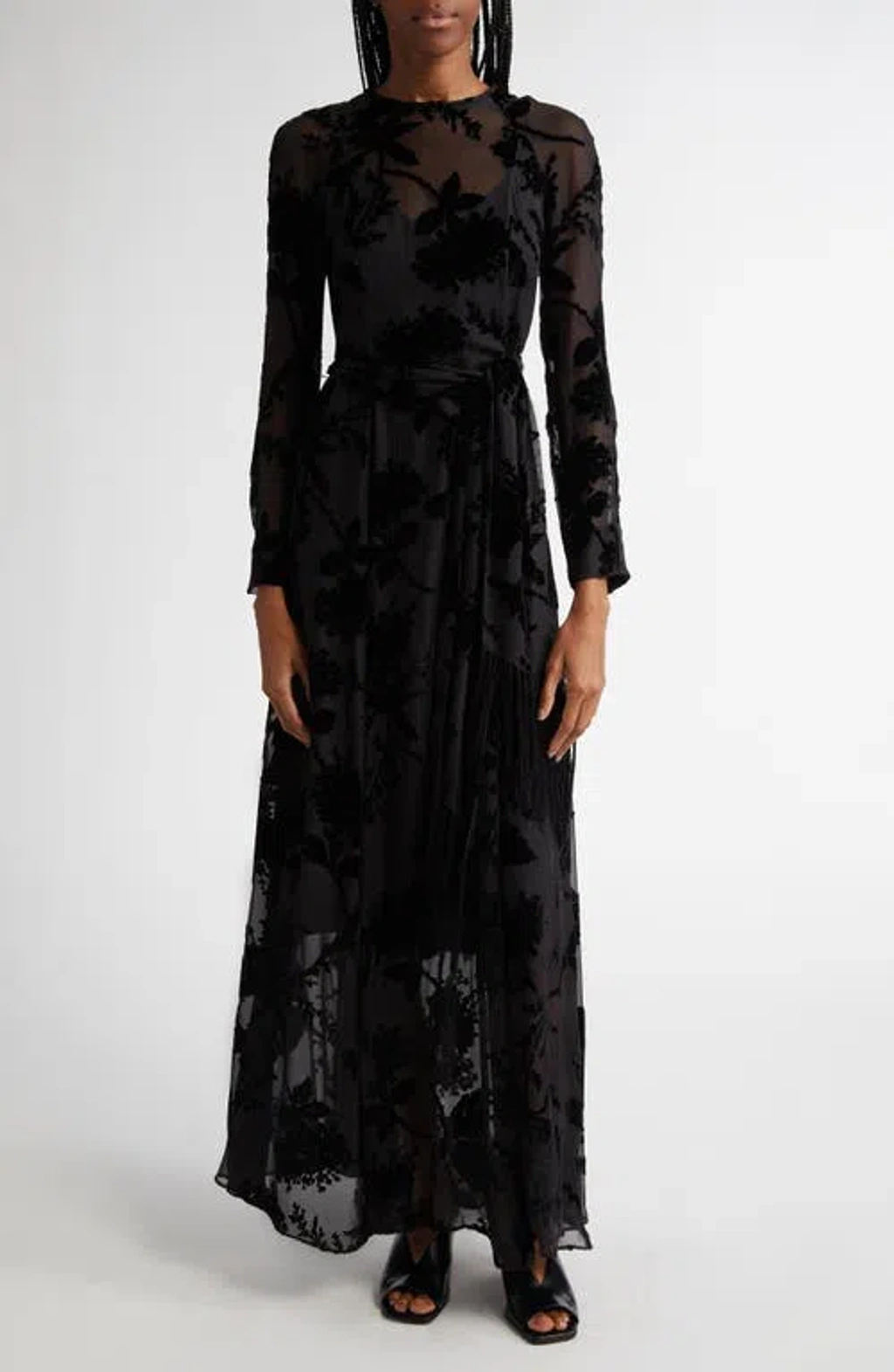 zimmermann black long sleeve dress Zimmermann Silk Wrap Mini Dress in Black