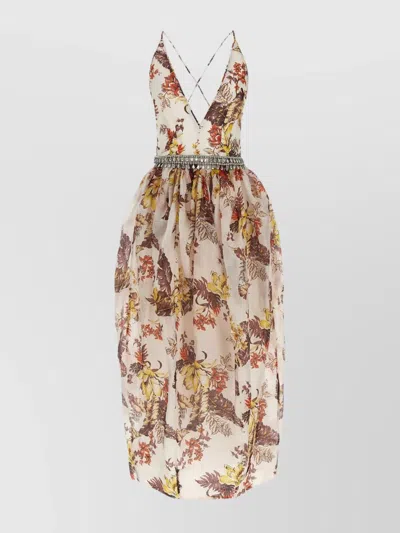 Zimmermann Women's Vestido Tirantes Blanco Est Flores In Multicolor
