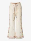 Zimmermann Floral Flared Pants In Neutral