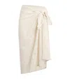 Zimmermann Embroidered Frayed Cotton-gauze Pareo In White