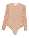 Zimmermann Floral-lace Bodysuit In Brown