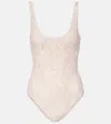 Zimmermann Floral Lace Bodysuit In Neutral